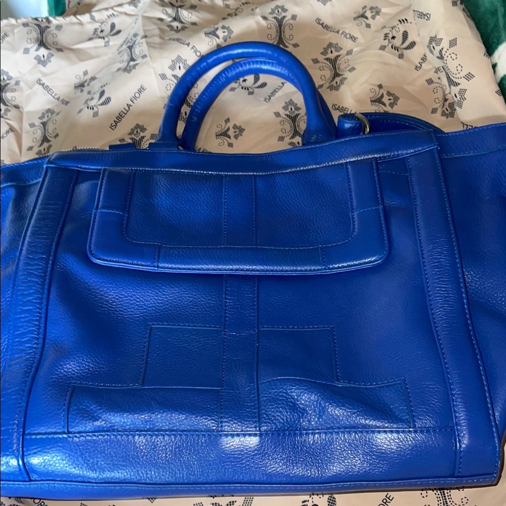 Blue Leather Women's Bag Isabella fiore - Picture 2 of 16
